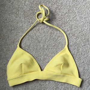 NWOT Yellow Bikini Top